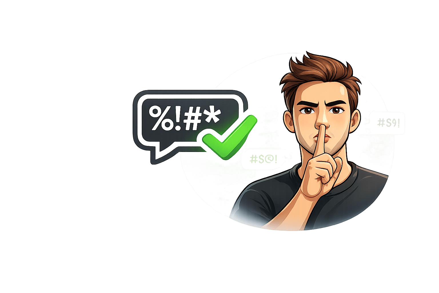 Illustration of automated profanity detection API